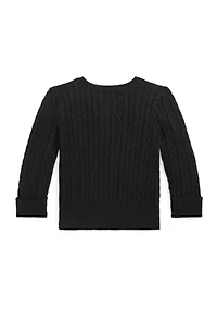 Baby Girls Cable Knit Cotton Cardigan