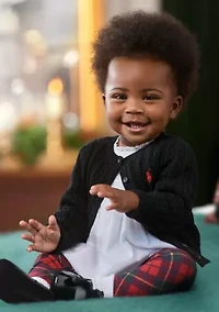 Baby Girls Cable Knit Cotton Cardigan