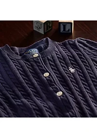 Baby Girls Cable Knit Cotton Cardigan