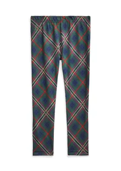 Toddler Girls Patchwork Plaid Stretch Jersey Leggings