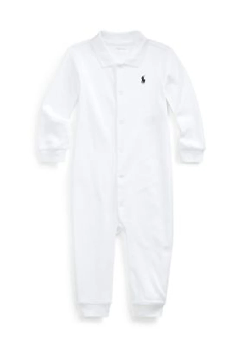 Baby Boys Long Sleeve Solid Coverall
