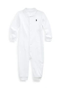 Baby Boys Long Sleeve Solid Coverall