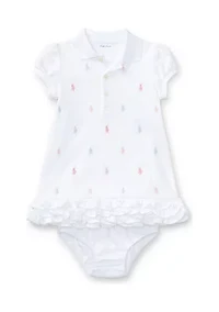 Baby Girls Ruffled Polo Dress & Bloomer