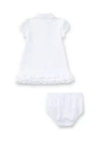Baby Girls Ruffled Polo Dress & Bloomer