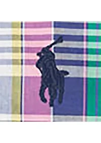 Boys 2-7 Geometric Poplin Short Sleeve Shirt