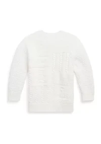 Baby Boys Contrast Knit Organic Cotton Cardigan