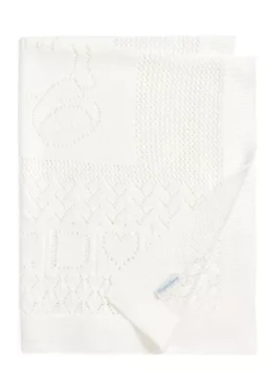 Baby Boys Pointelle Knit Organic Cotton Blanket