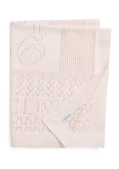Baby Boys Pointelle Knit Organic Cotton Blanket