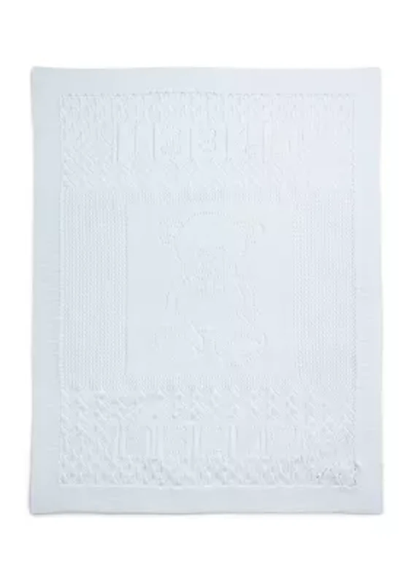 Baby Boys Pointelle Knit Organic Cotton Blanket