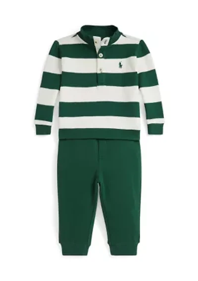 Baby Boys Striped Estate Rib Pullover & Pants Set