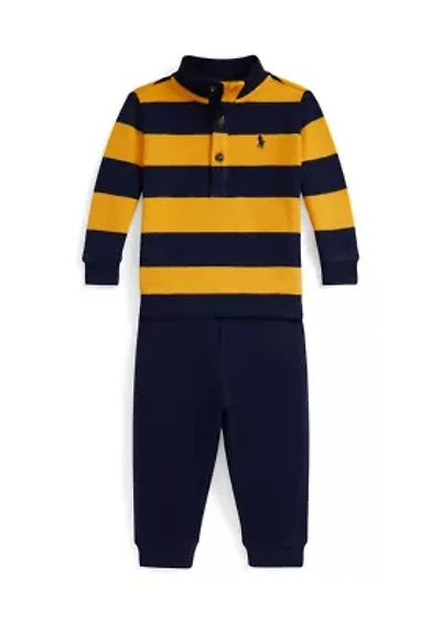 Baby Boys Striped Estate Rib Pullover & Pants Set