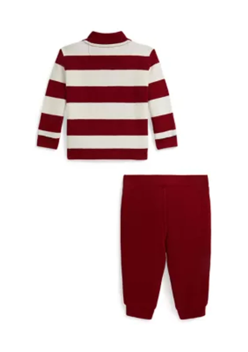 Baby Boys Striped Estate Rib Pullover & Pants Set