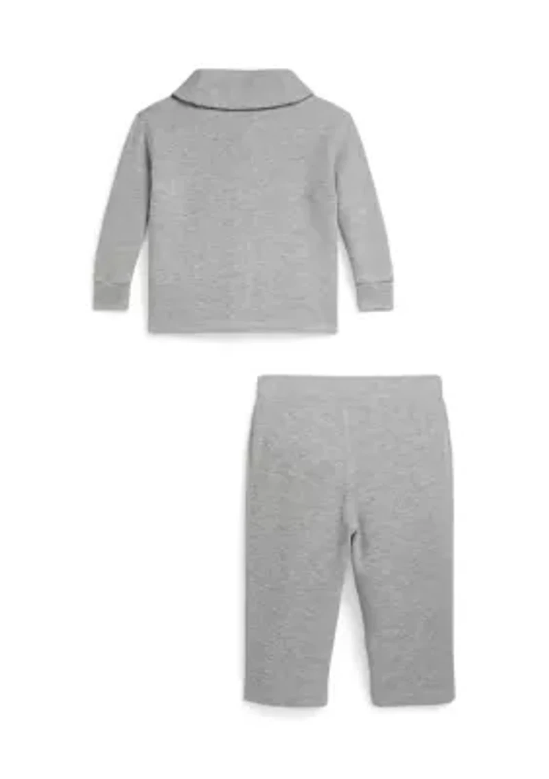 Baby Boys Estate Rib Letter Jacket & Pants Set