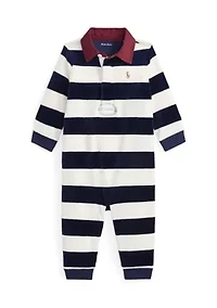 Baby Boys Logo Cotton Rugby Shirt & Chino Pant Set