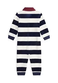 Baby Boys Logo Cotton Rugby Shirt & Chino Pant Set