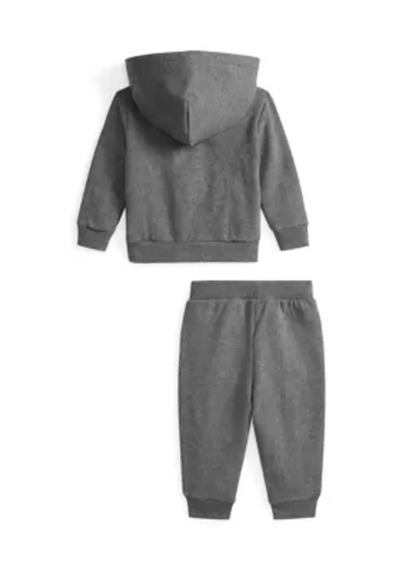 Baby Boys Fleece Full-Zip Hoodie & Pant Set