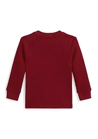 Baby Boys Waffle-Knit Cotton Long-Sleeve T-Shirt