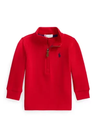 Baby Boys Estate-Rib Quarter-Zip Pullover