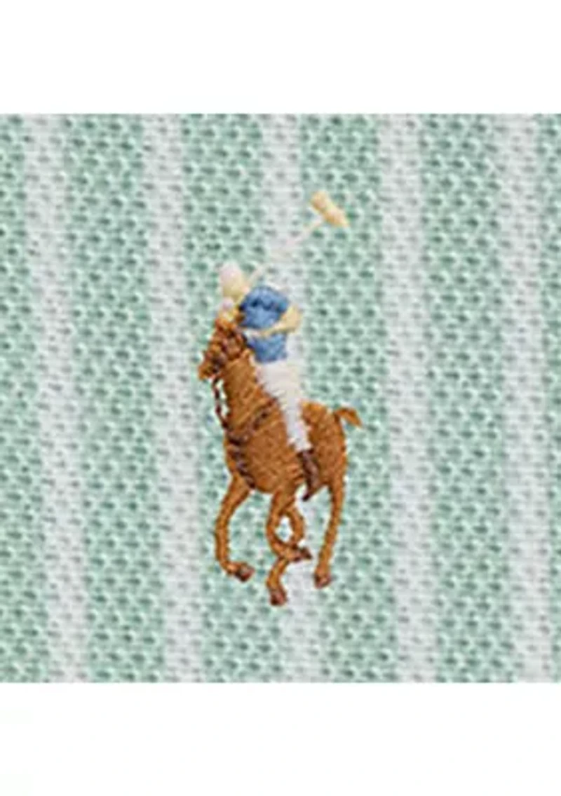 Baby Boys Striped Knit Oxford Shortall