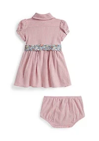 Belted Oxford Mesh Polo Dress & Bloomer