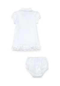 Baby Girls Ruffled Polo Dress & Bloomer
