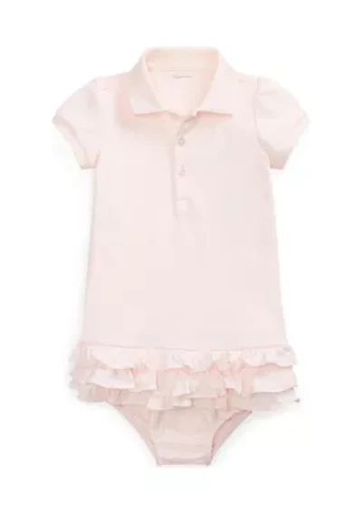 Baby Girls Ruffled Polo Dress & Bloomer