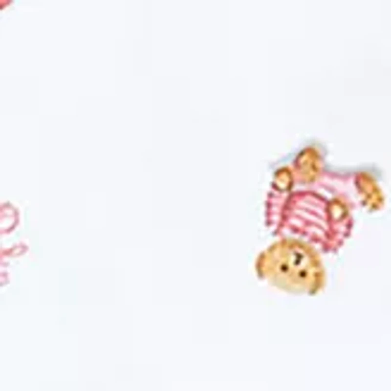 Baby Girls Bear Print Cotton Coverall