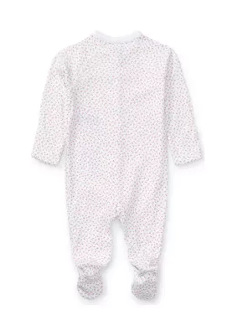 Baby Girls Floral Cotton Coverall