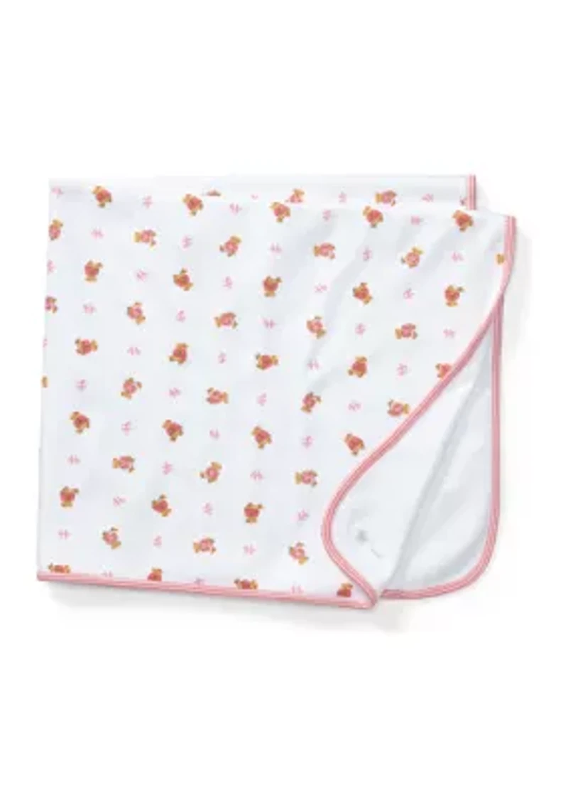Baby Girls Polo Bear Cotton Blanket