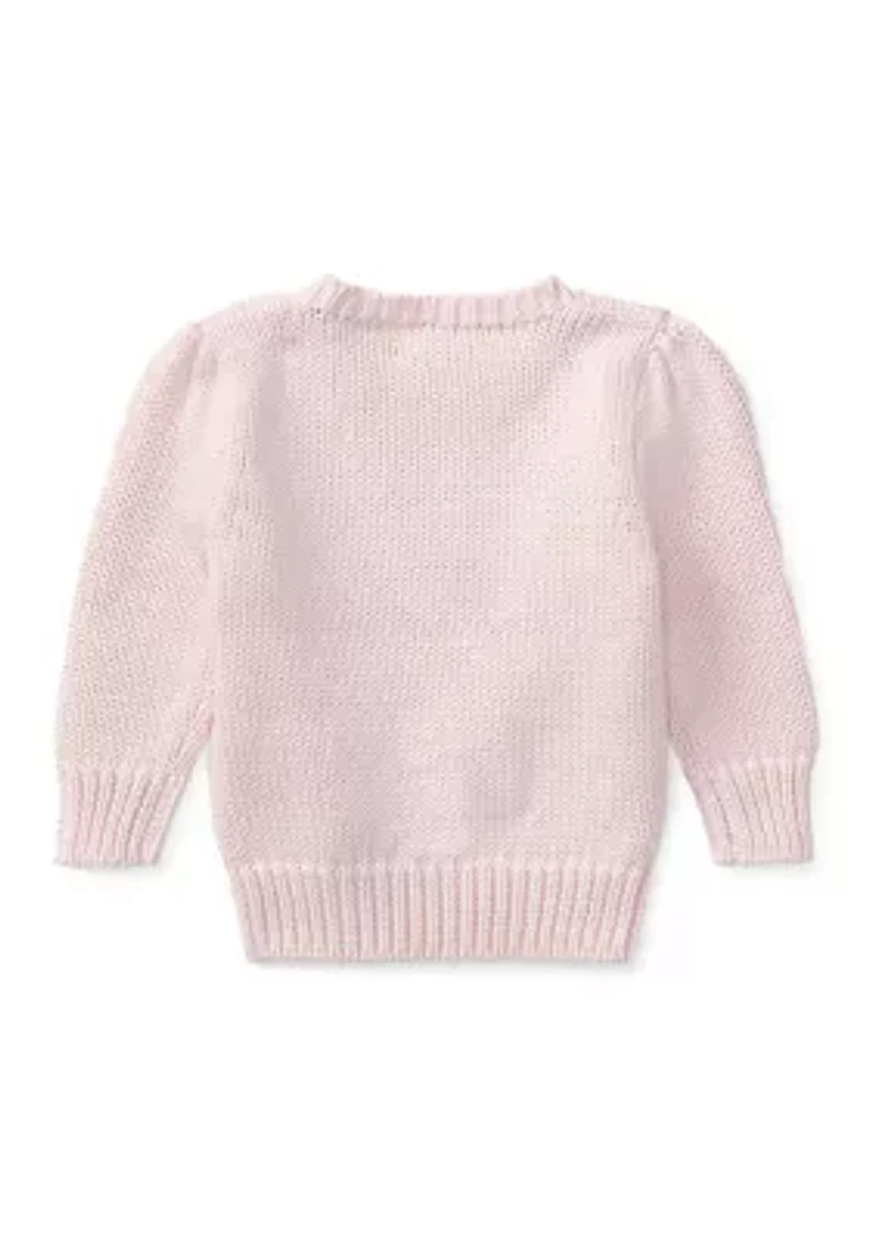 Baby Girls Flag Cotton Sweater