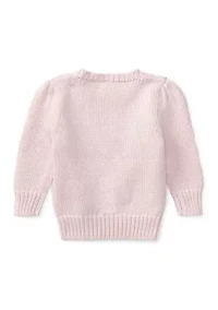 Baby Girls Flag Cotton Sweater