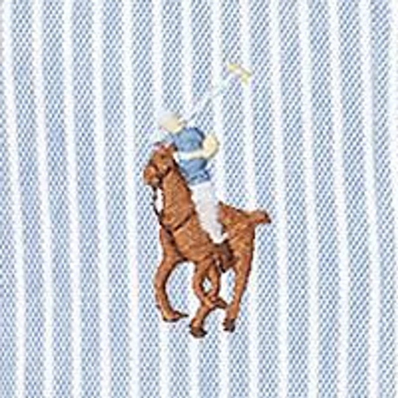Baby Girls Striped Knit Oxford Dress