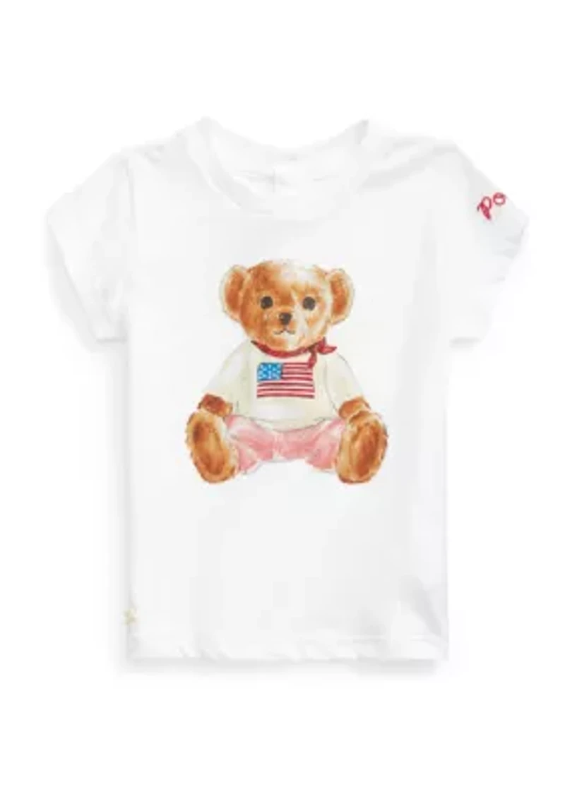 Baby Girls Polo Bear Cotton Jersey T-Shirt