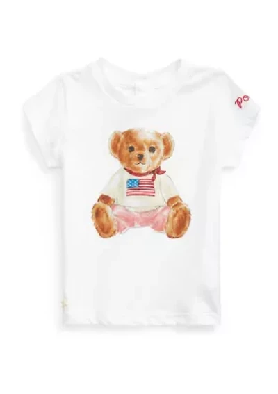 Baby Girls Polo Bear Cotton Jersey T-Shirt