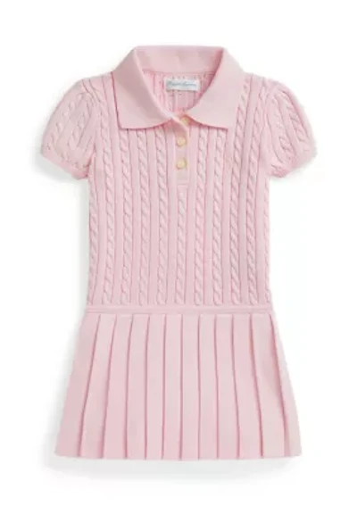 Baby Girls Mini-Cable Polo Sweater Dress