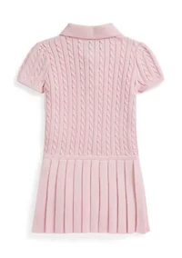 Baby Girls Mini-Cable Polo Sweater Dress