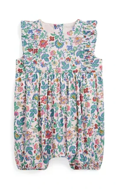 Baby Girls Floral Cotton Batiste Bubble Shortall