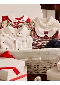 Baby Girls Plaid Twill Dress & Bloomer