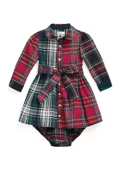 Baby Girl Plaid Cotton Fun Shirtdress