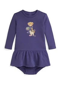 Baby Girls Polo Bear Fleece Dress & Bloomer