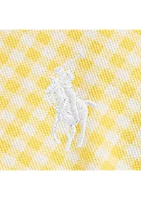 Baby Girls Gingham Mesh Polo Shirt & Shorts Set