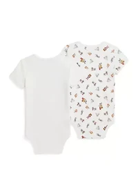 Baby Boys Polo Bear Cotton Bodysuit - 2 Pack