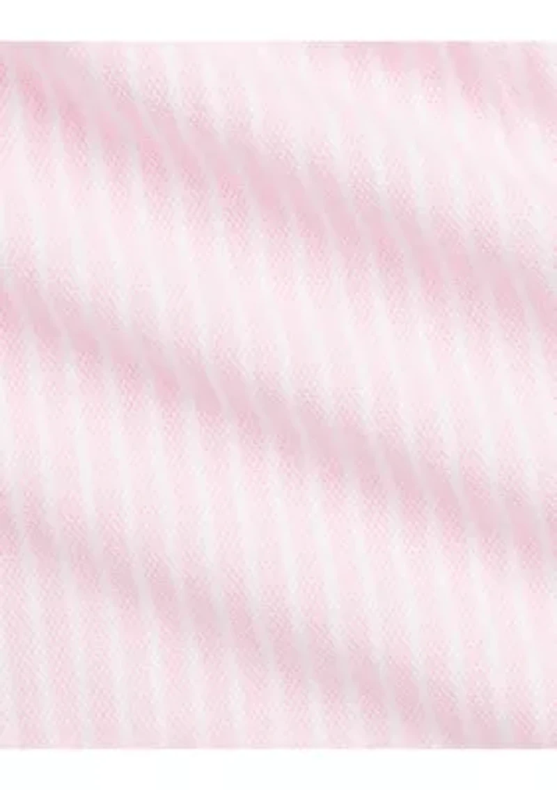 Baby Girls Striped Knit Oxford Shirtdress & Bloomer