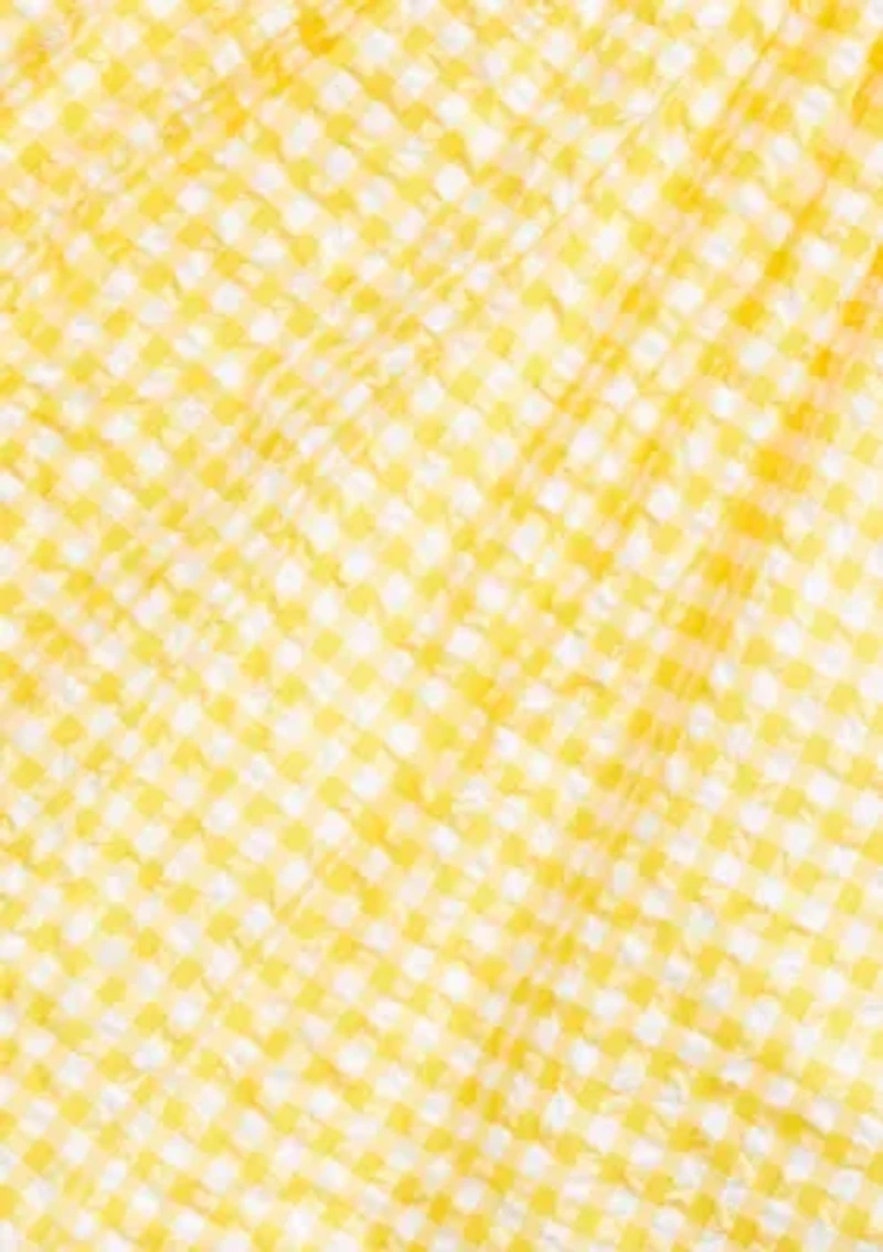 Baby Girls Gingham Seersucker Dress & Bloomer