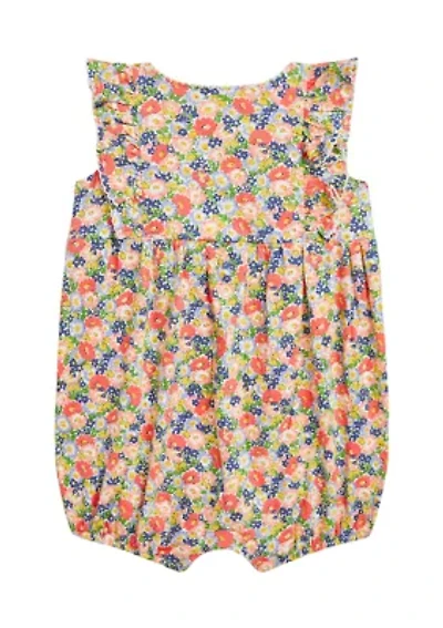 Baby Girls Floral Cotton Jersey Bubble Shortall