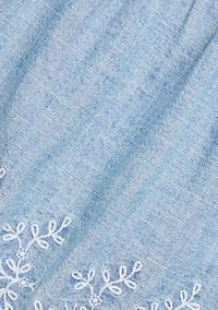 Baby Girls Cotton Chambray Top & Jersey Legging Set