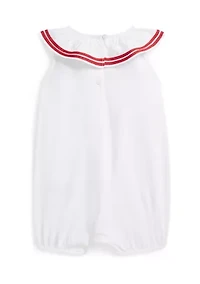 Baby Girls Smocked Cotton Jersey Peplum Top
