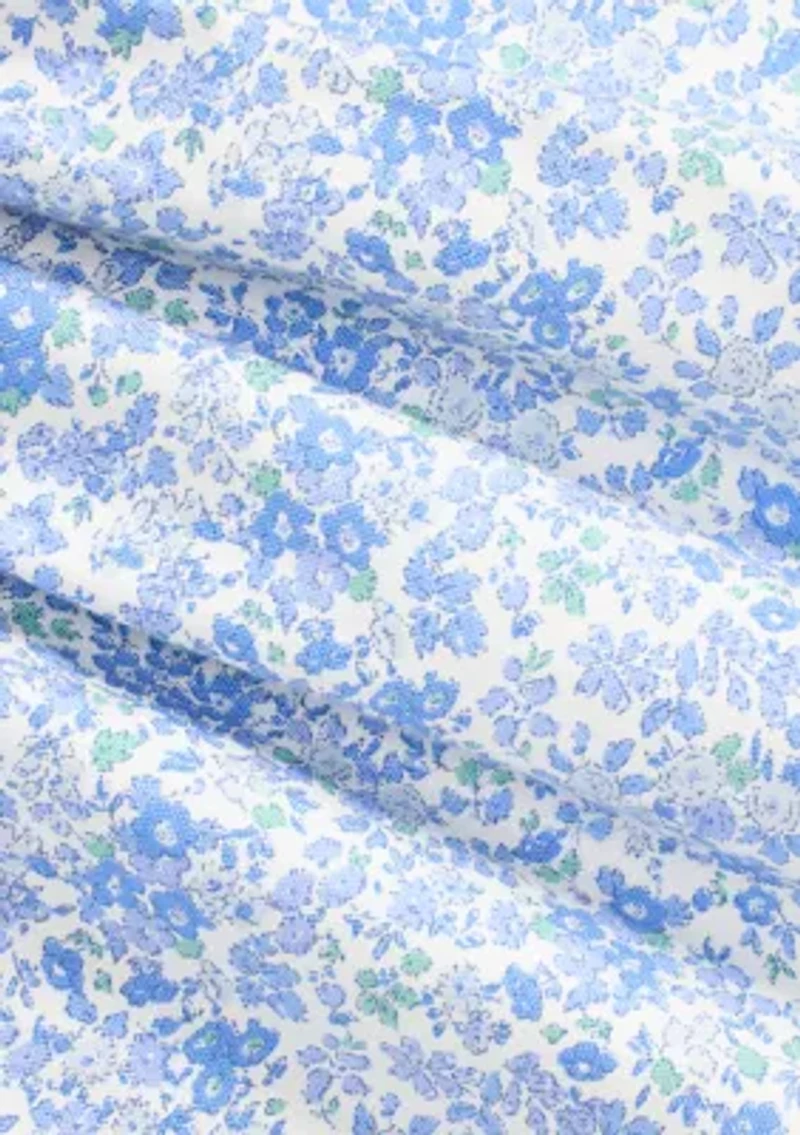 Baby Girls Floral Oxford Shirtdress & Bloomer