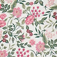 Baby Girls Floral Cotton Interlock Footed Coverall
