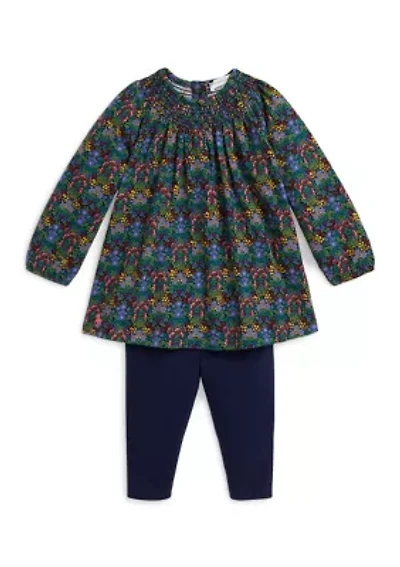 Baby Girls Floral Jersey Top & Legging Set